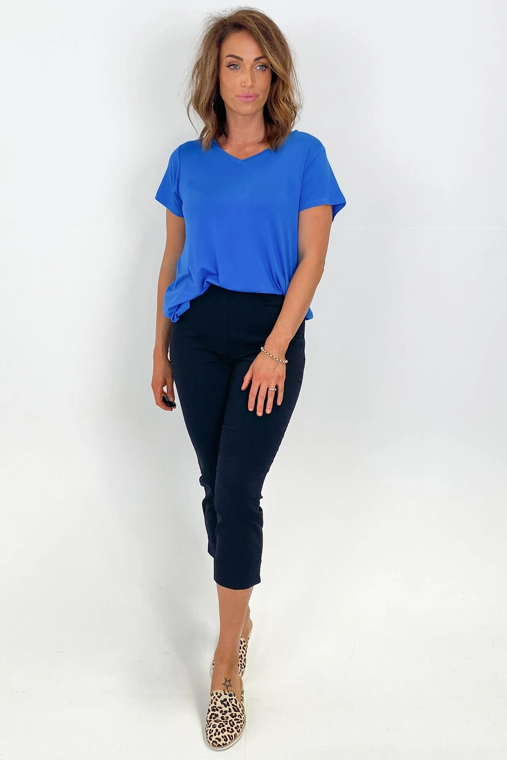 Betty Basic Crop Bengaline Pant Black