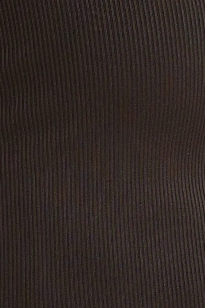 Black Bandeau Singlet Rib Top