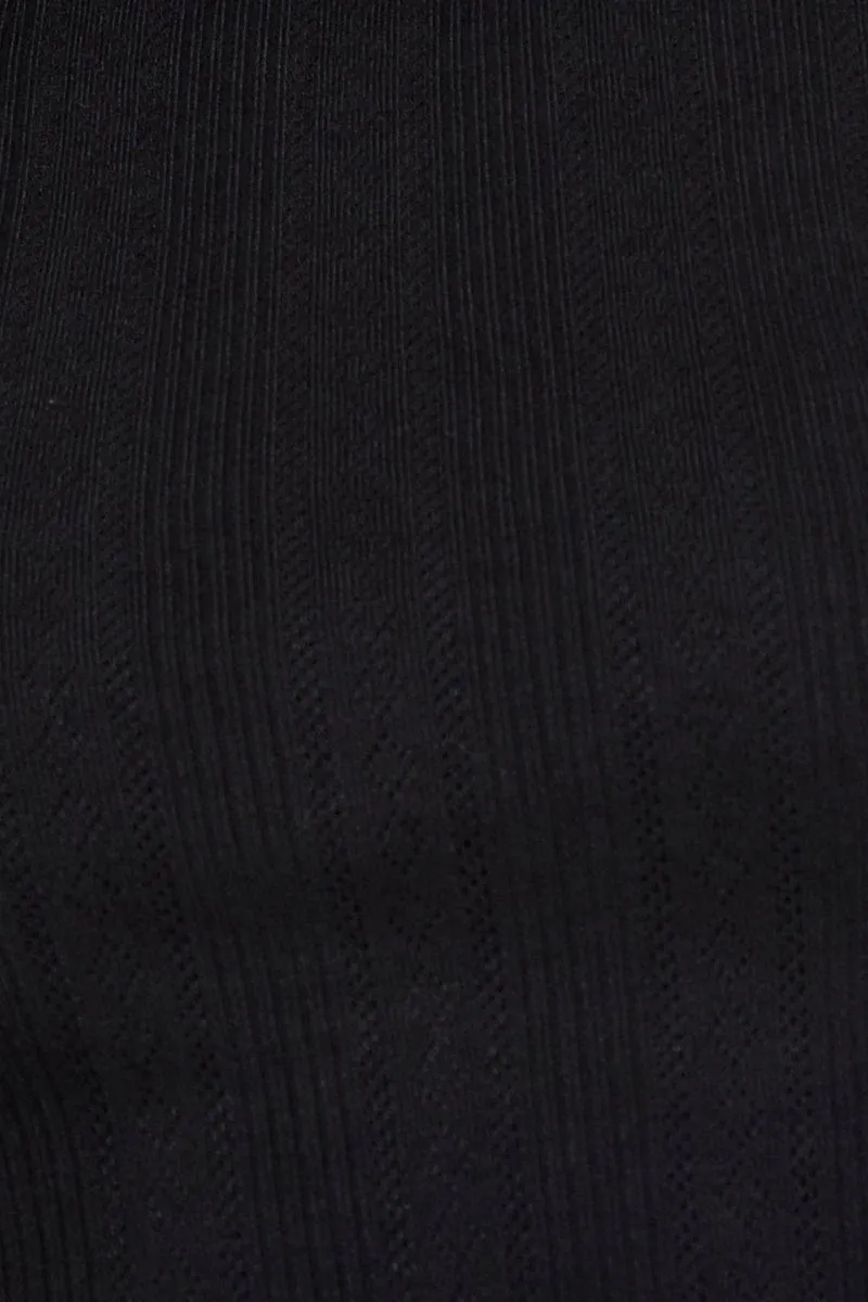 Black Crop Top Short Sleeve