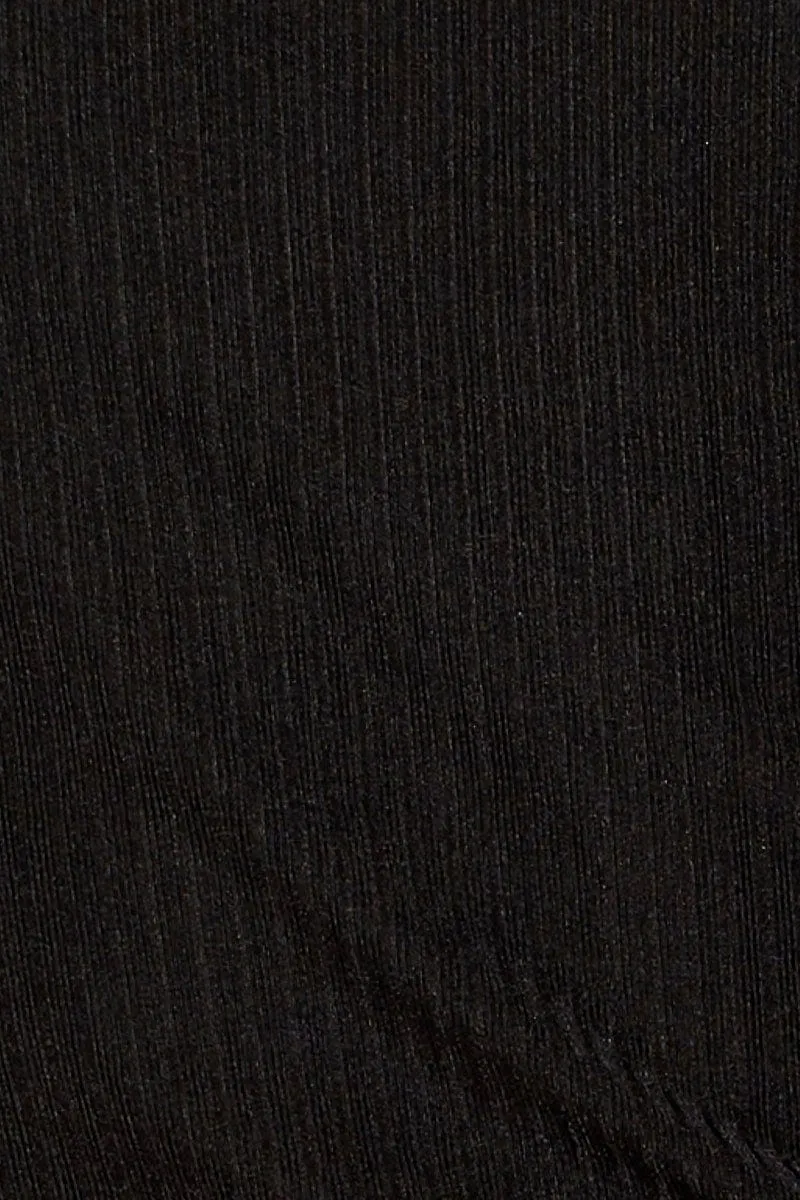 Black Halter Top Crop