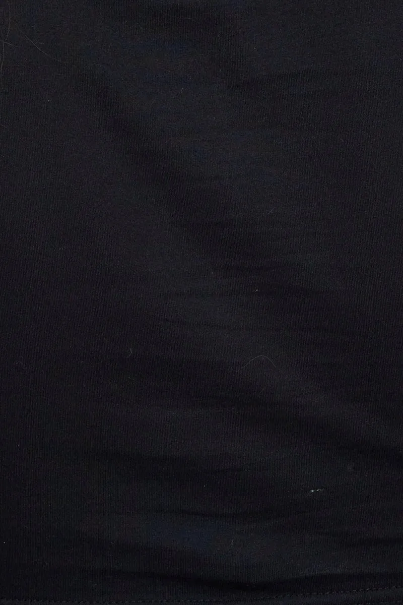 Black Keyhole Crop Top Long Sleeve