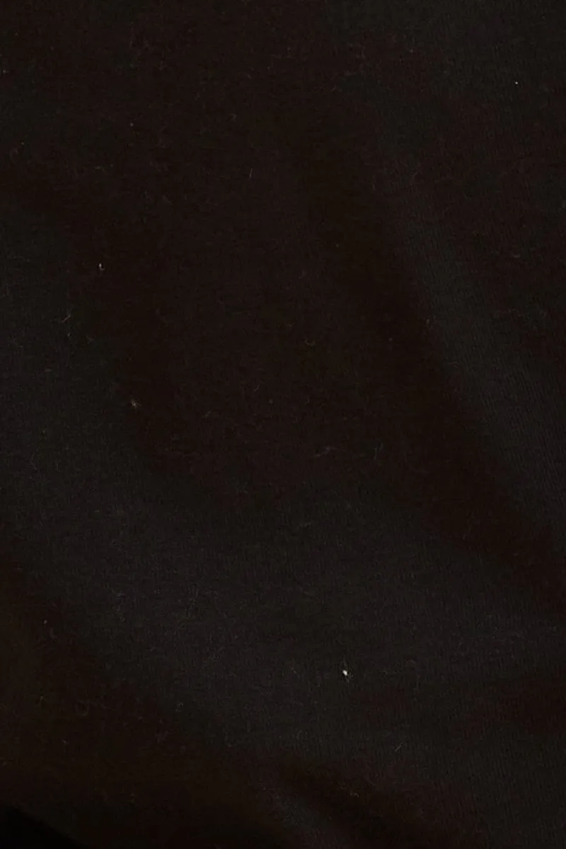 Black Rib T-Shirt Crew Neck Short Sleeve