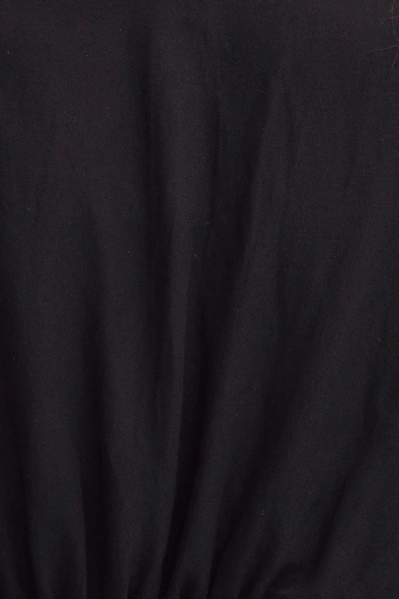 Black Shirt Top Short Sleeve