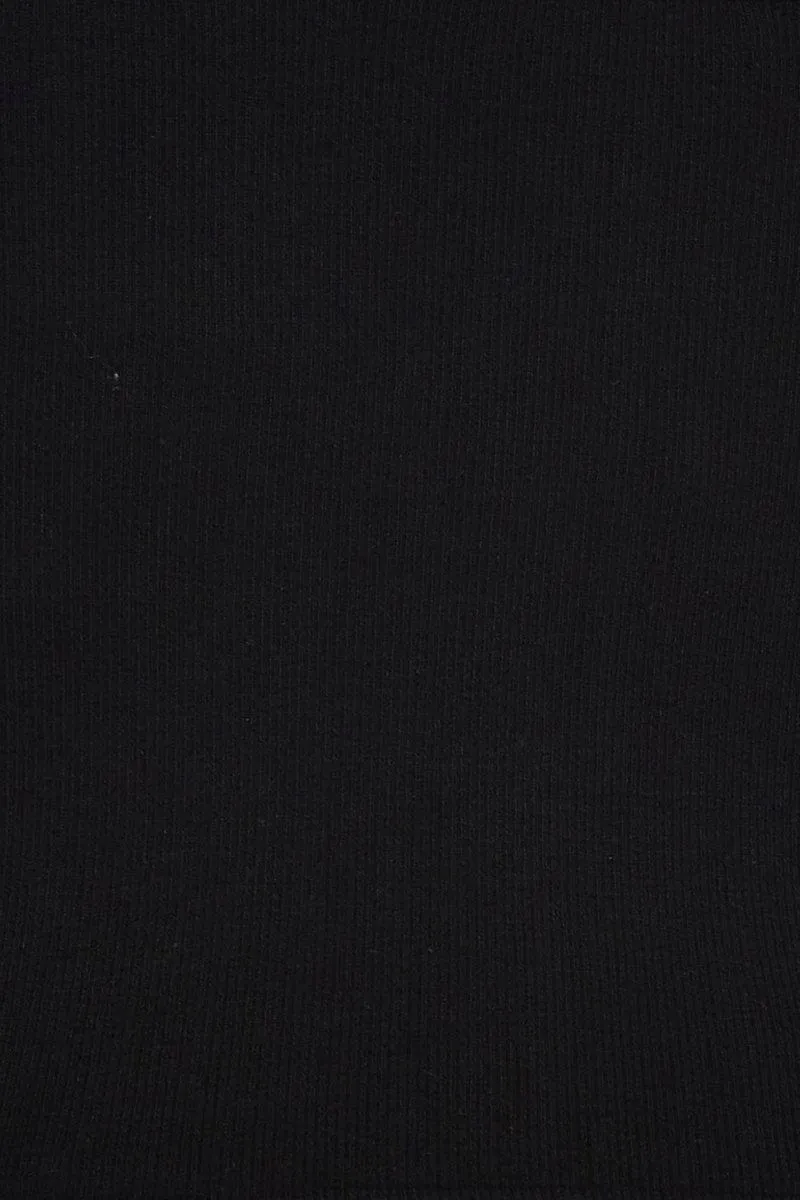 Black Singlet Top Sleeveless Seamless