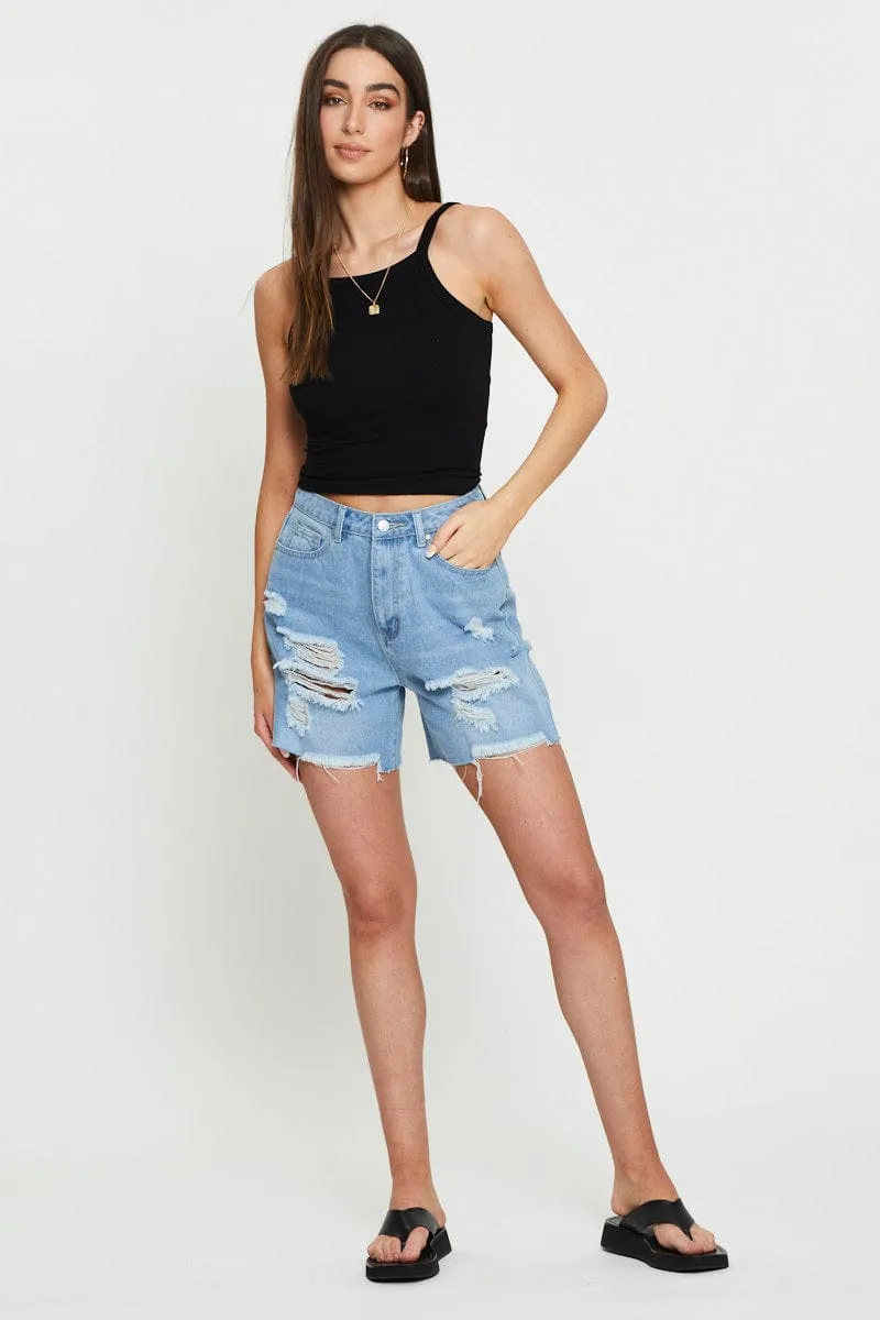 Black Singlet Top Sleeveless Seamless