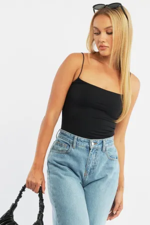 Black Supersoft Cami Top Double Layer