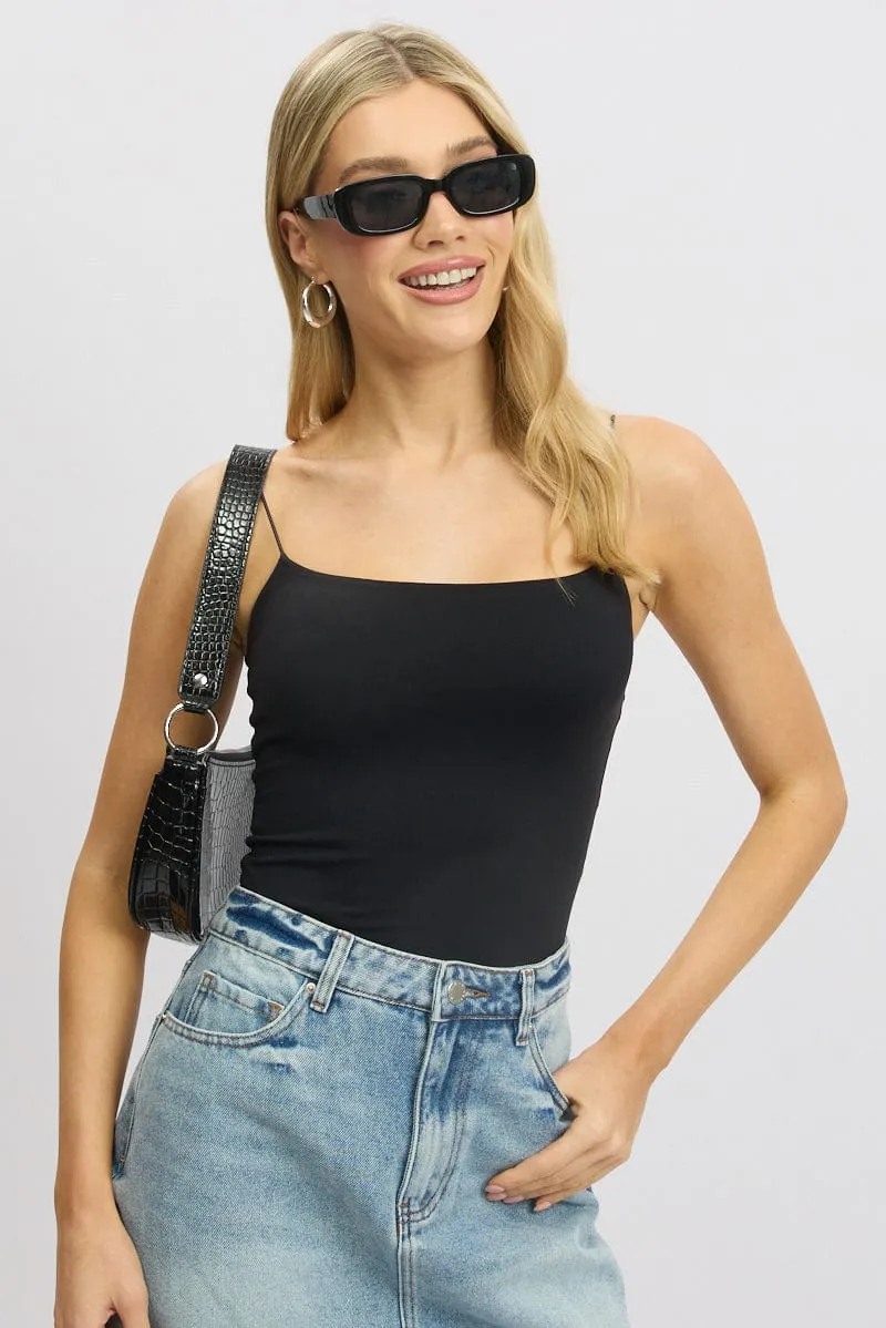 Black SuperSoft Singlet Double Layer