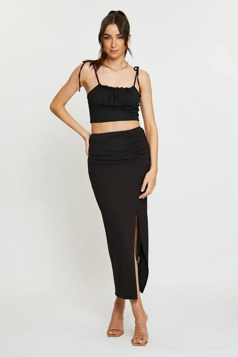 Black Tie Shoulder Top Cami