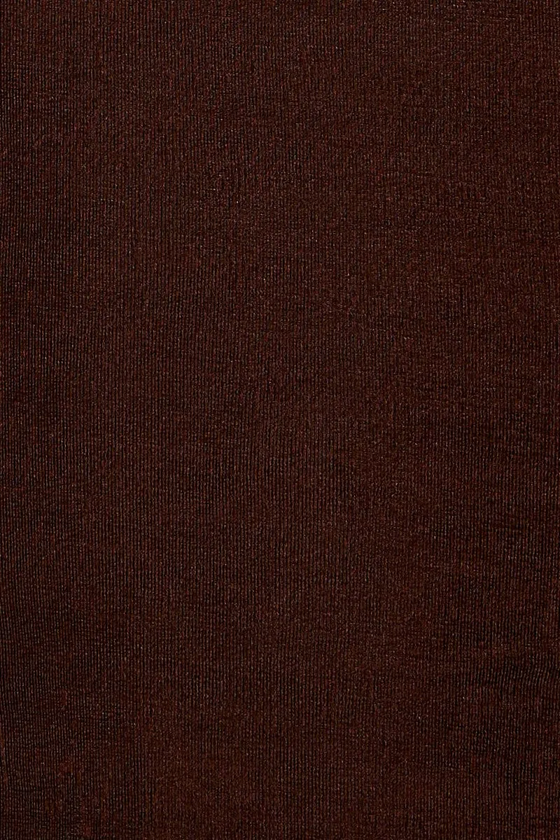 Brown Jersey Shirt Ruche