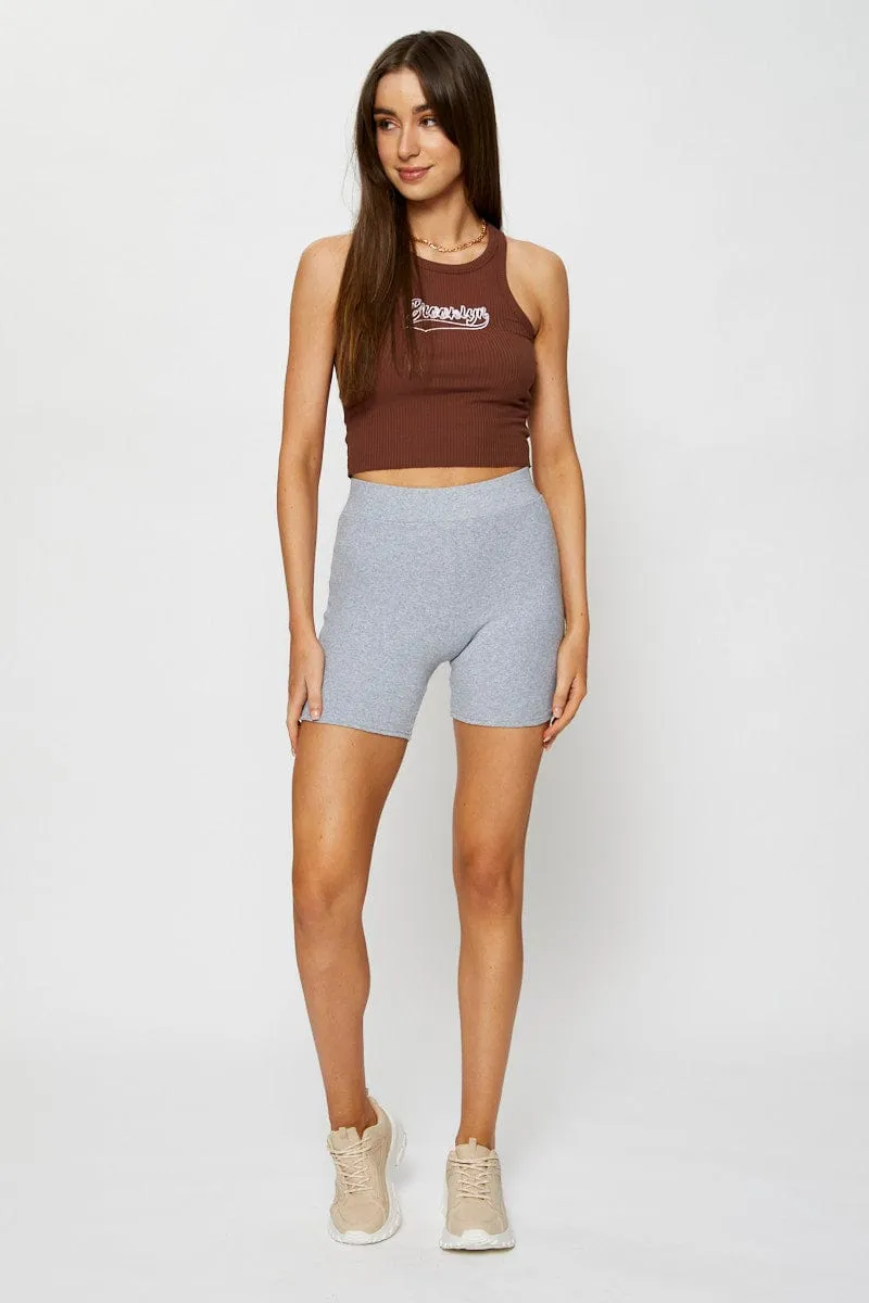 Brown Singlet Top