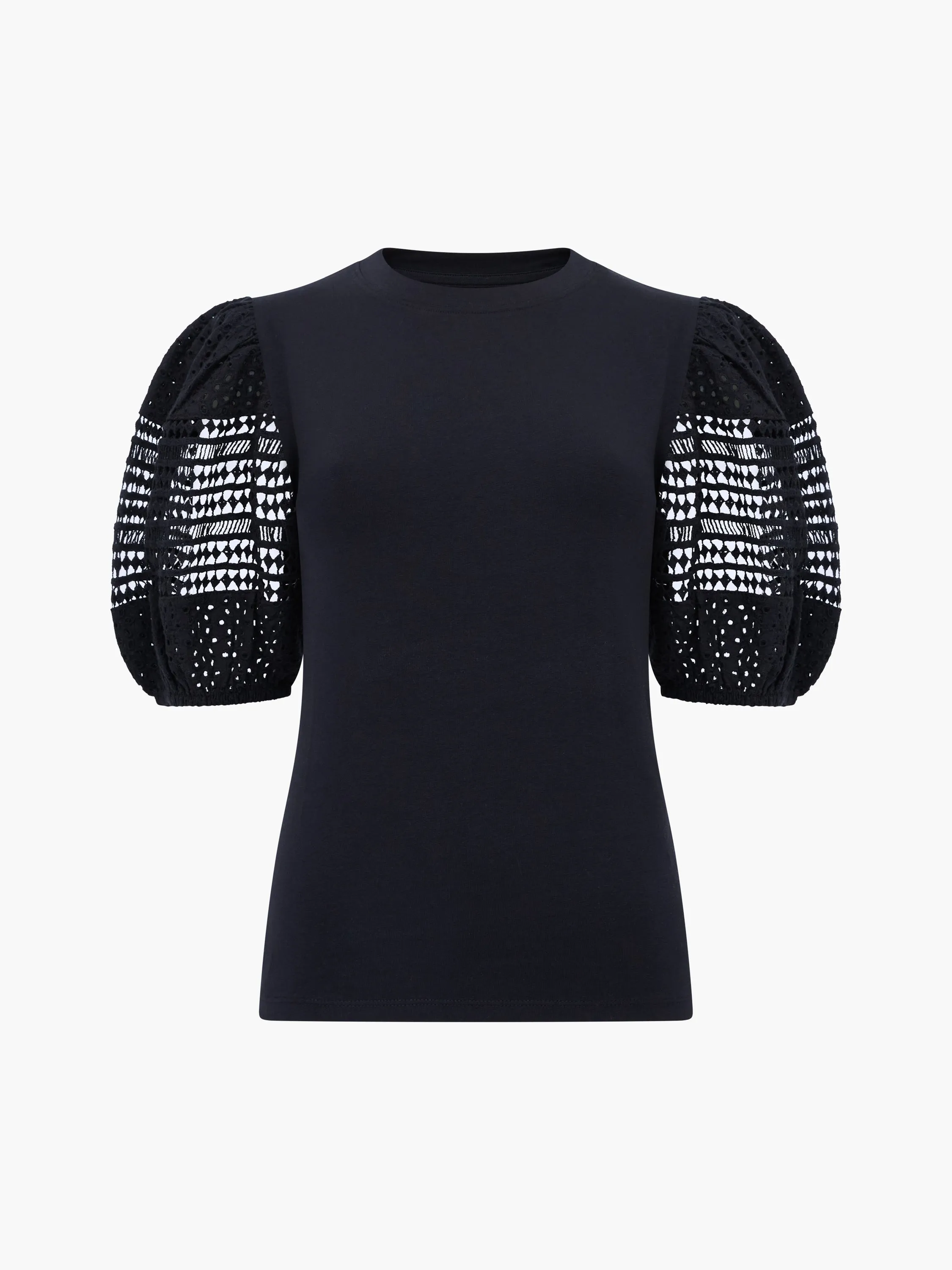 Crochet Lace Puff Sleeve Top