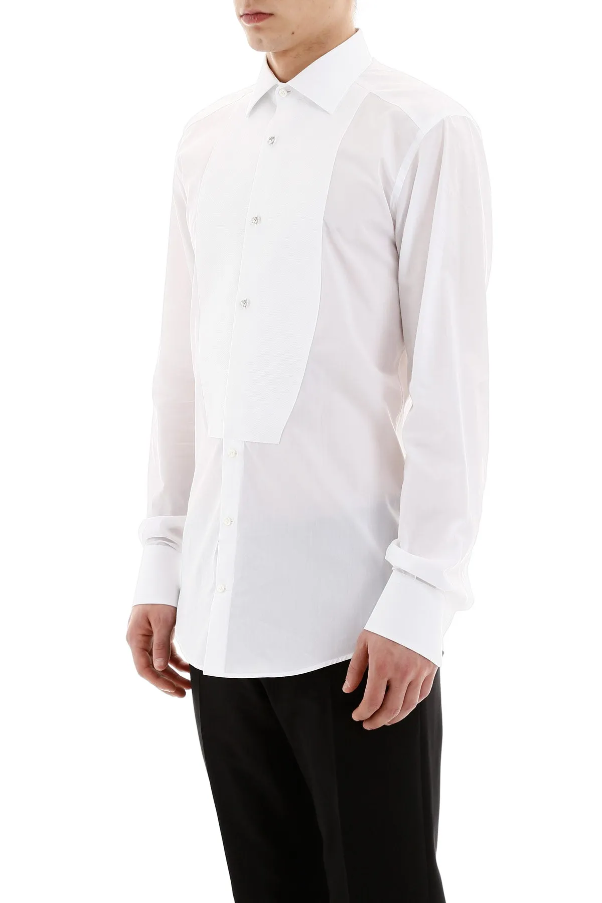 Dolce & Gabbana Fitted Tuxedo Shirt