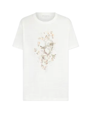 Floral Skull Crew T-shirt