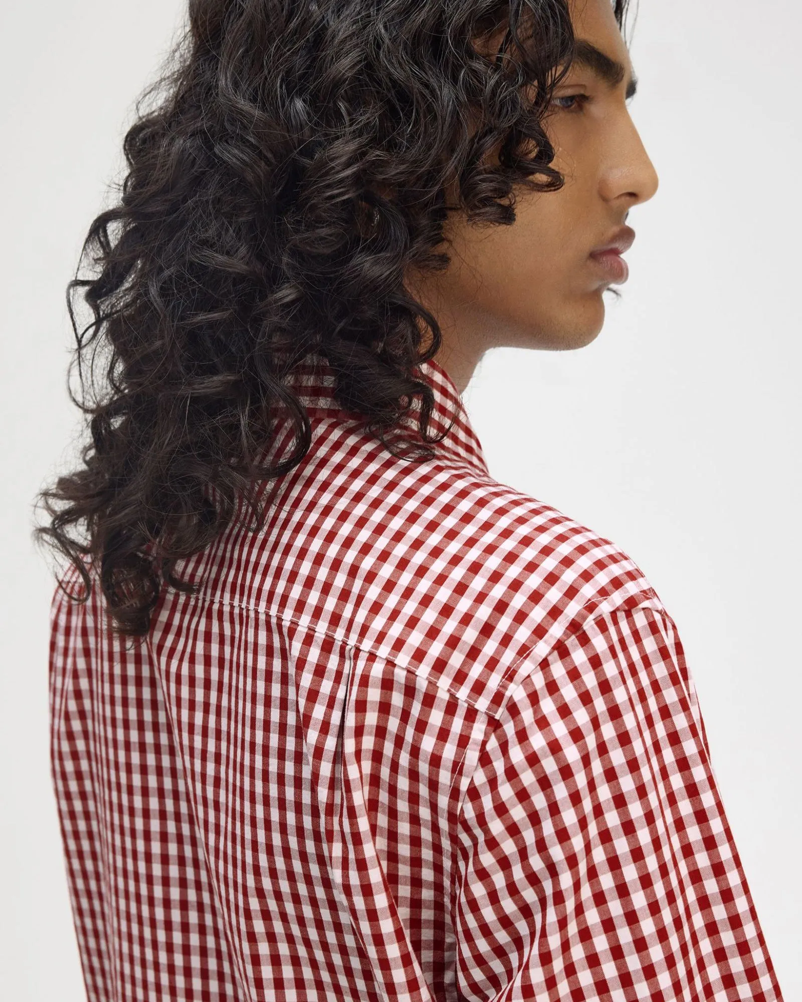 Fred Perry Gingham Shirt - Burnt Red
