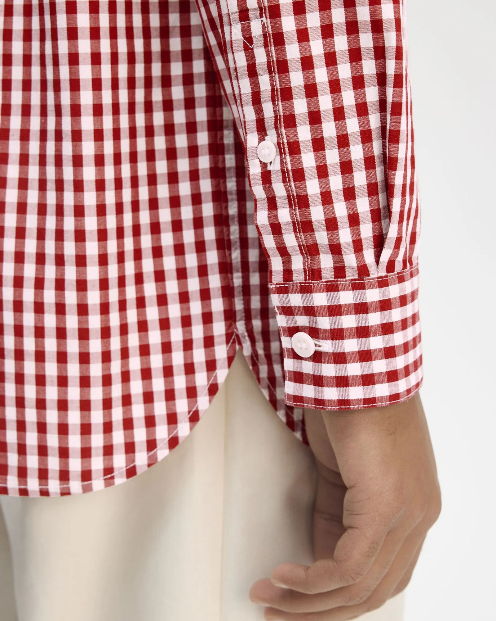 Fred Perry Gingham Shirt - Burnt Red