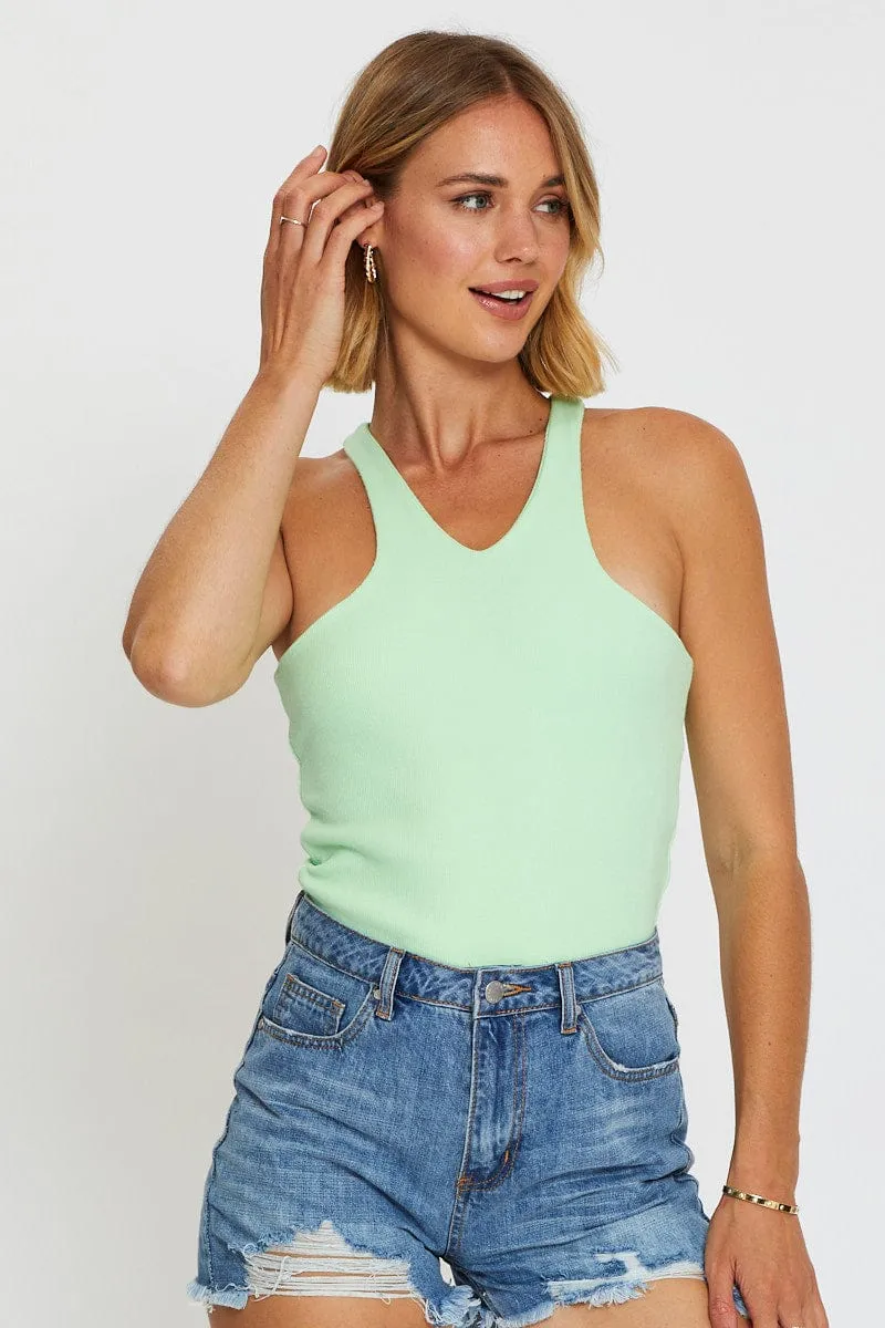 Green Singlet Top