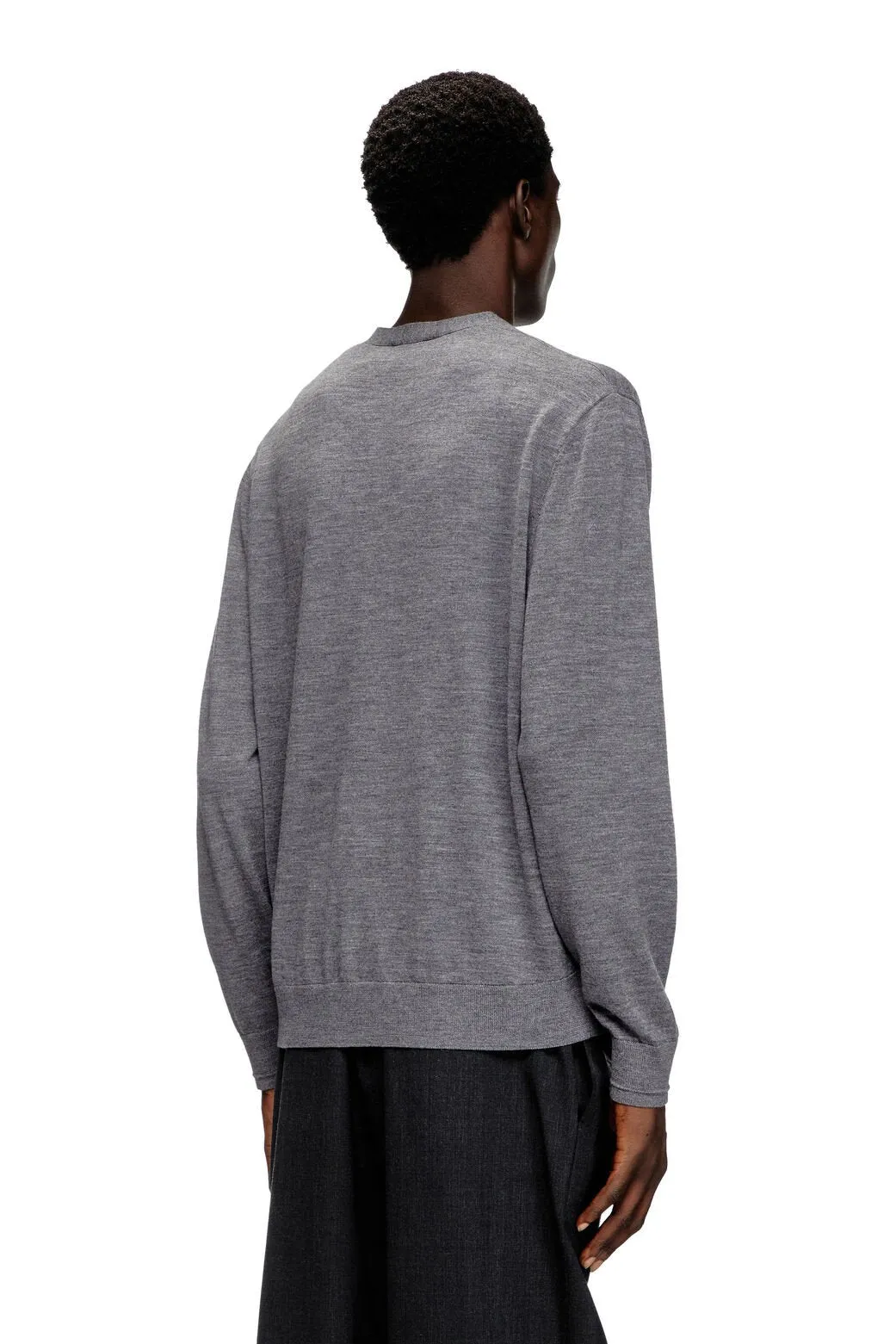 K-Volto Wool cardigan with cut-out logo Grey