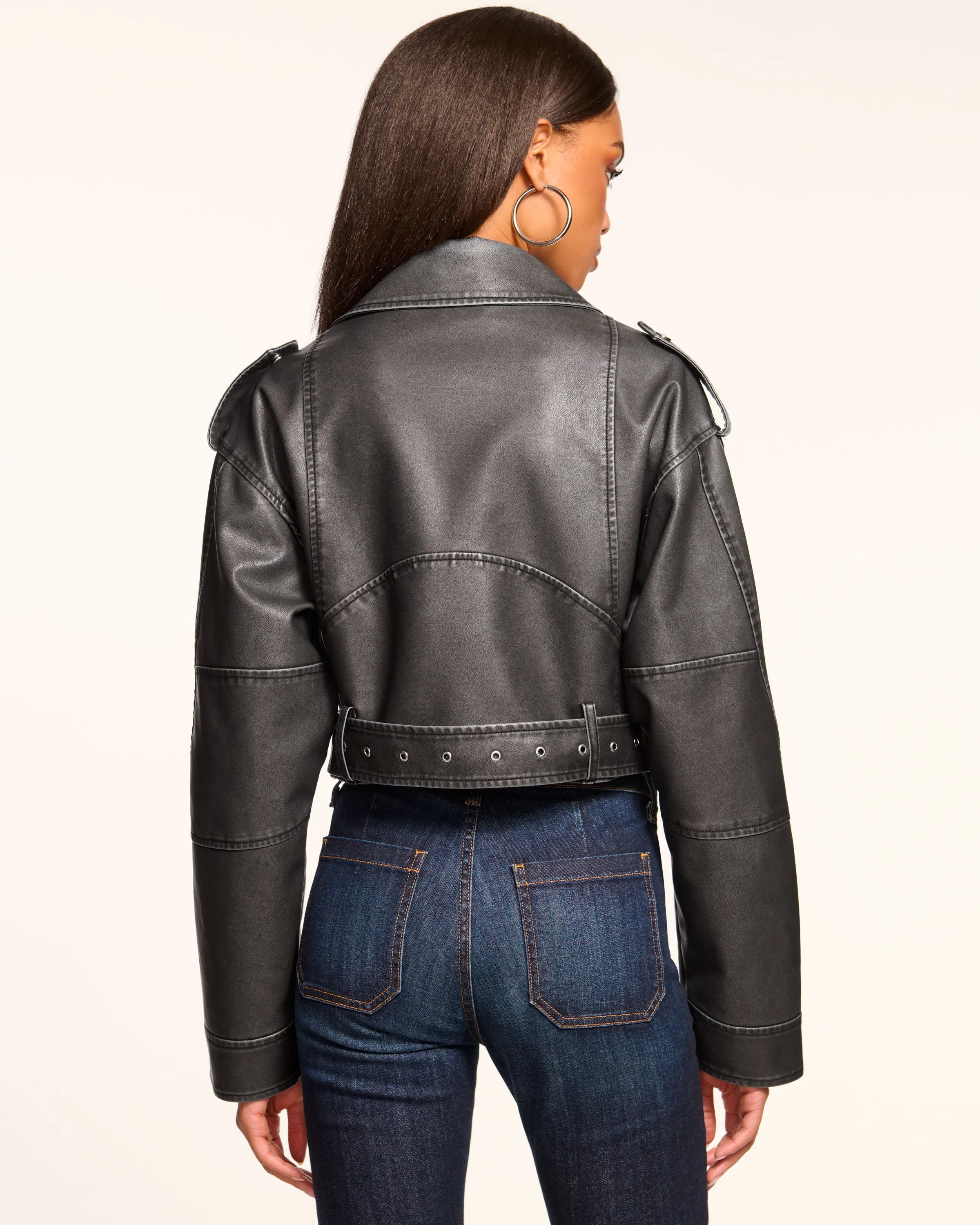 Layana Faux Leather Motorcycle Jacket