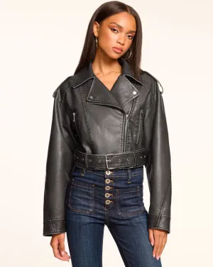 Layana Faux Leather Motorcycle Jacket
