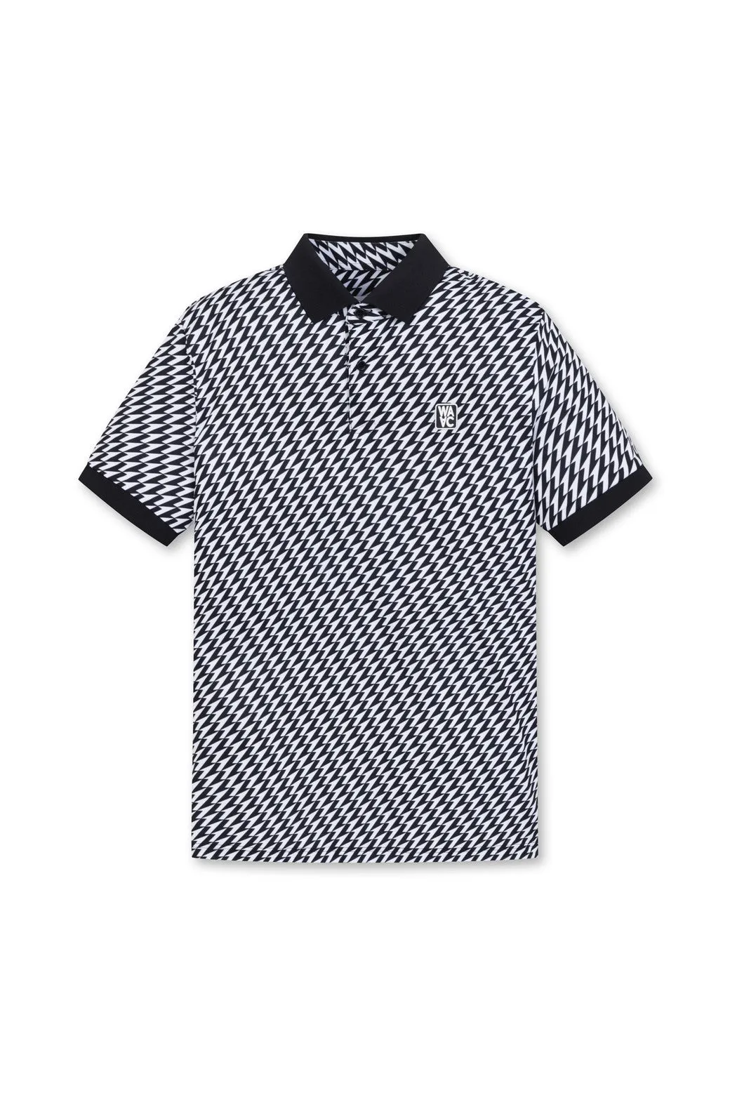 Men's ATHLETIC Arrow Rib Collar Polo Black
