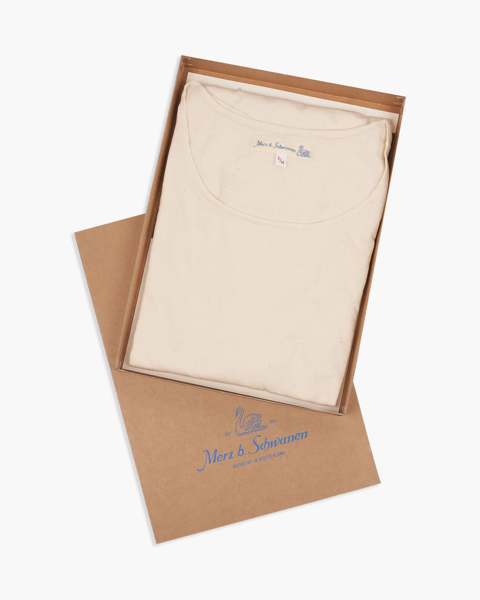 Merz b. Schwanen Good Originals 114 4.6oz 1920s Loopwheeled Tee - Nature
