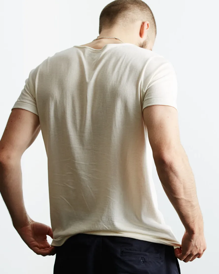 Merz b. Schwanen Good Originals 114 4.6oz 1920s Loopwheeled Tee - Nature