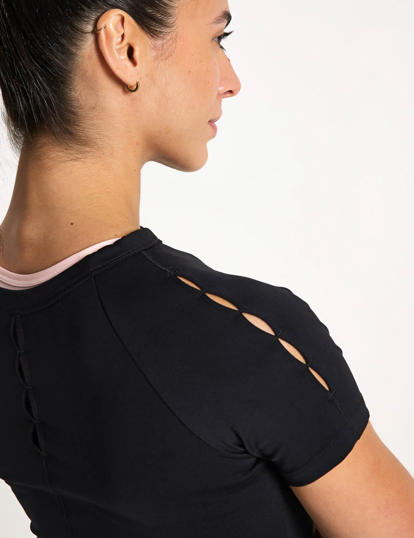 One Fitted Dri-FIT Cropped Short-Sleeve Top - Black