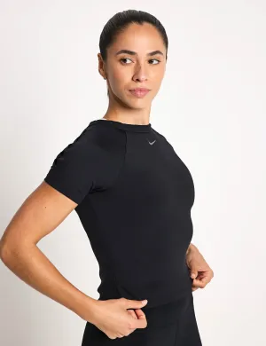 One Fitted Dri-FIT Cropped Short-Sleeve Top - Black
