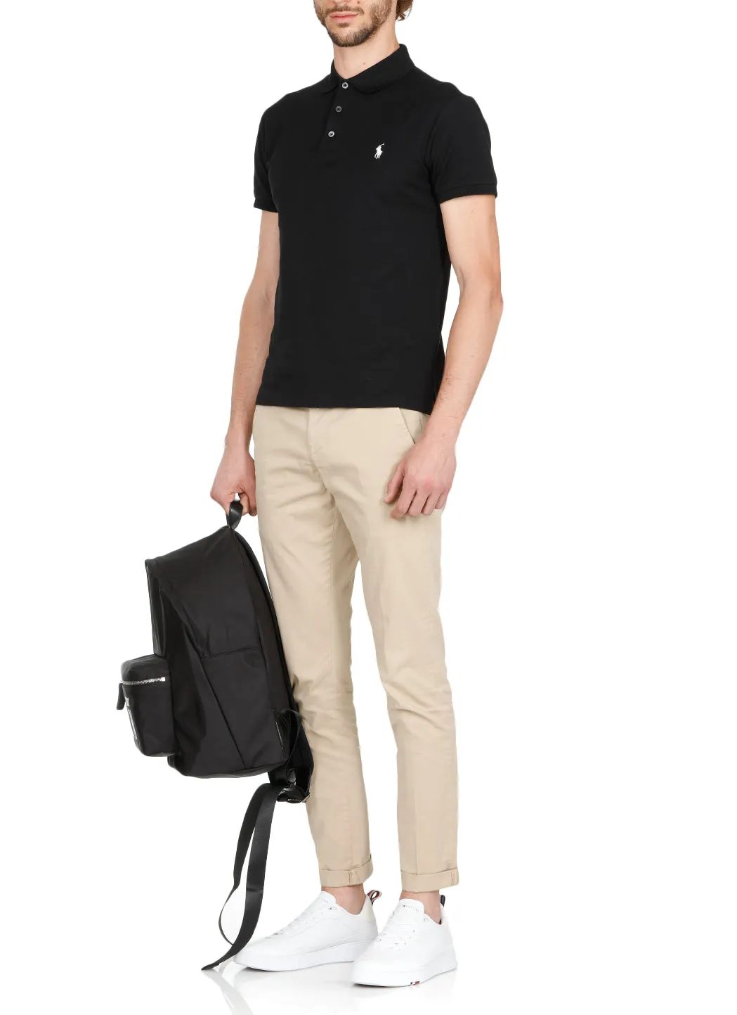 Polo Ralph Lauren Logo Embroidered Slim-Fit Polo Shirt