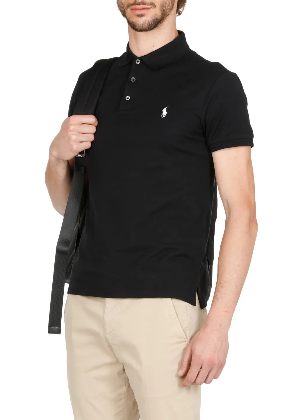 Polo Ralph Lauren Logo Embroidered Slim-Fit Polo Shirt