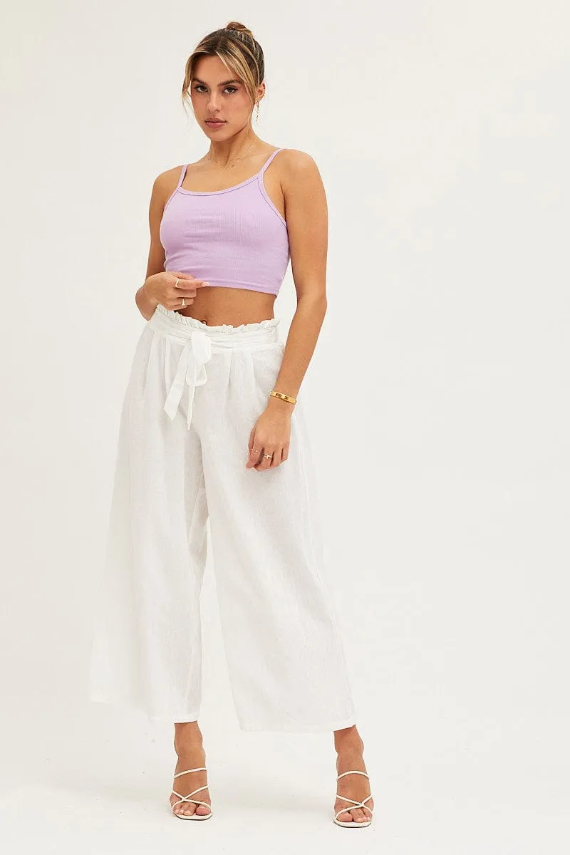 Purple Crop Singlet Top