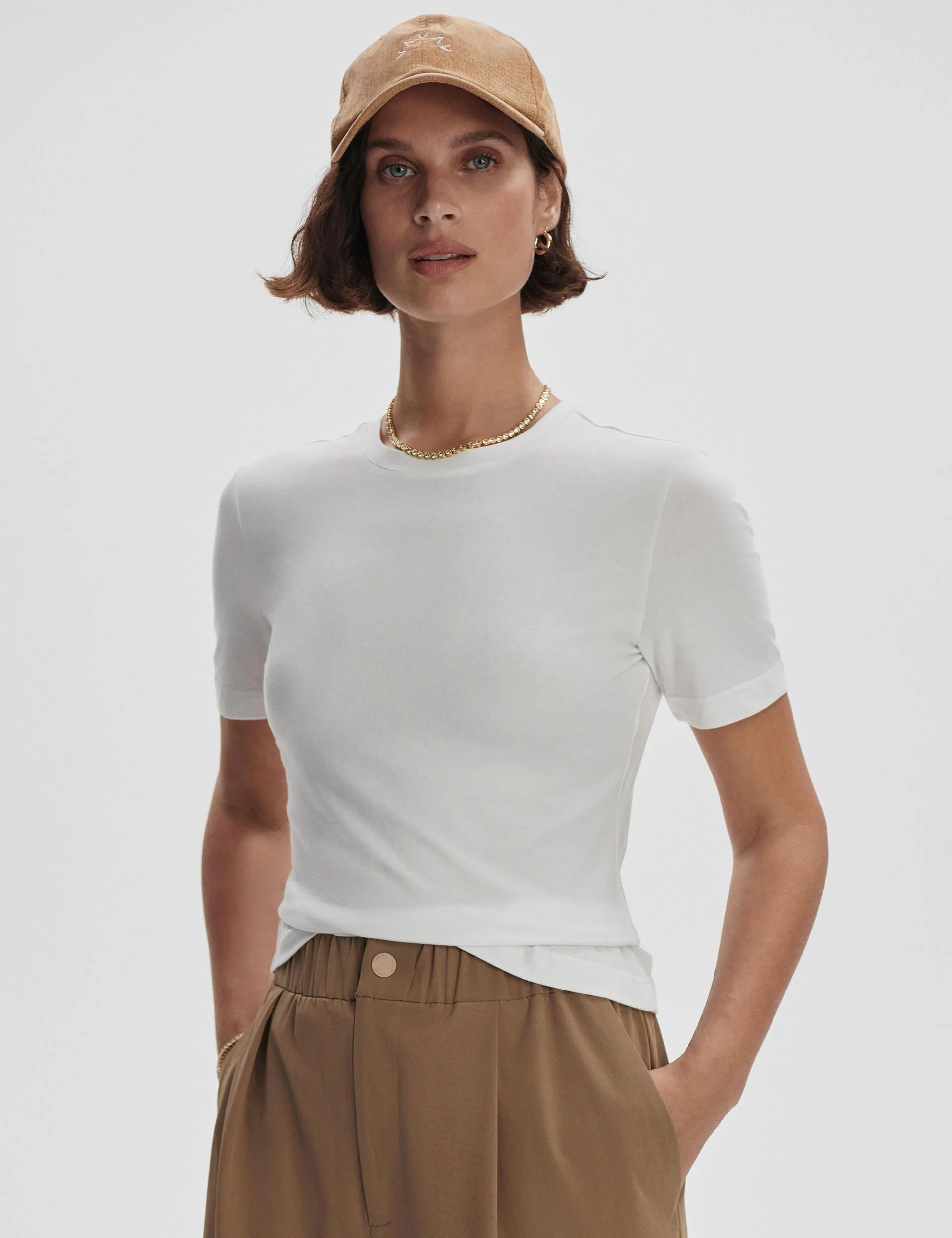 Regina Fitted Tee - White
