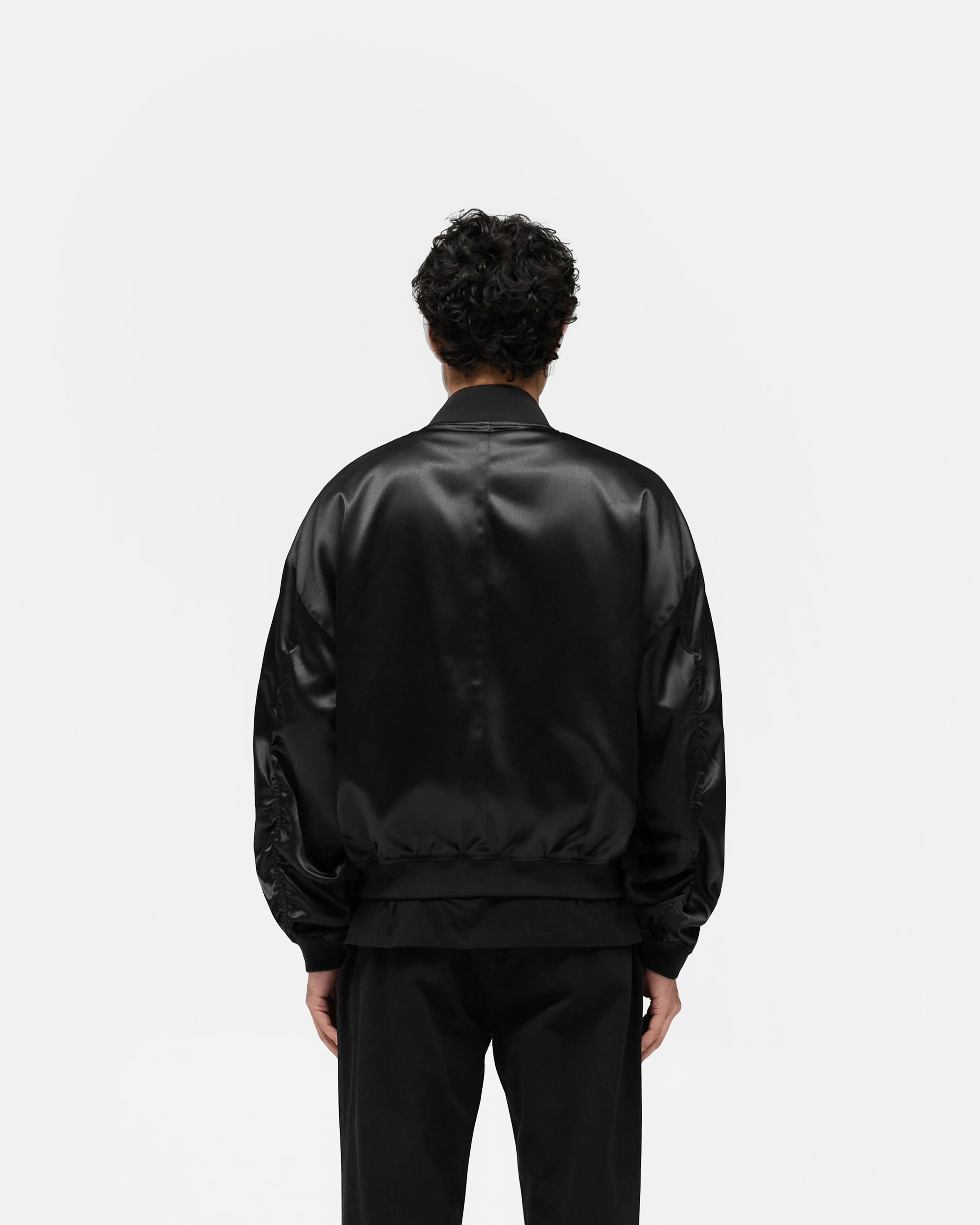 Satin Bomber - Black