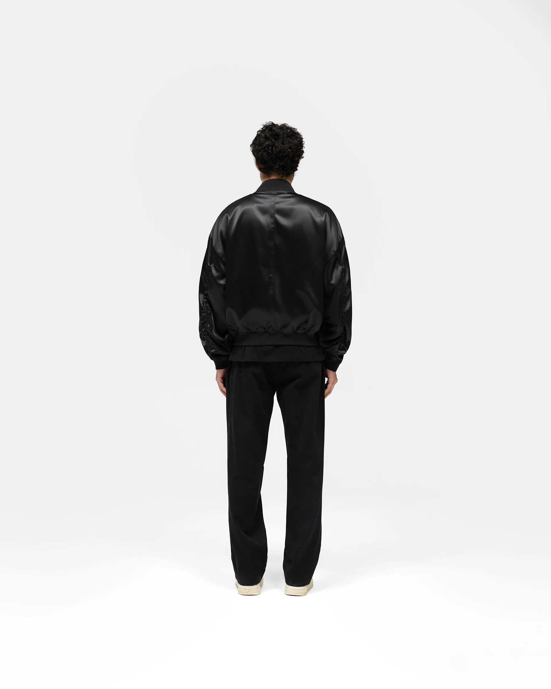 Satin Bomber - Black