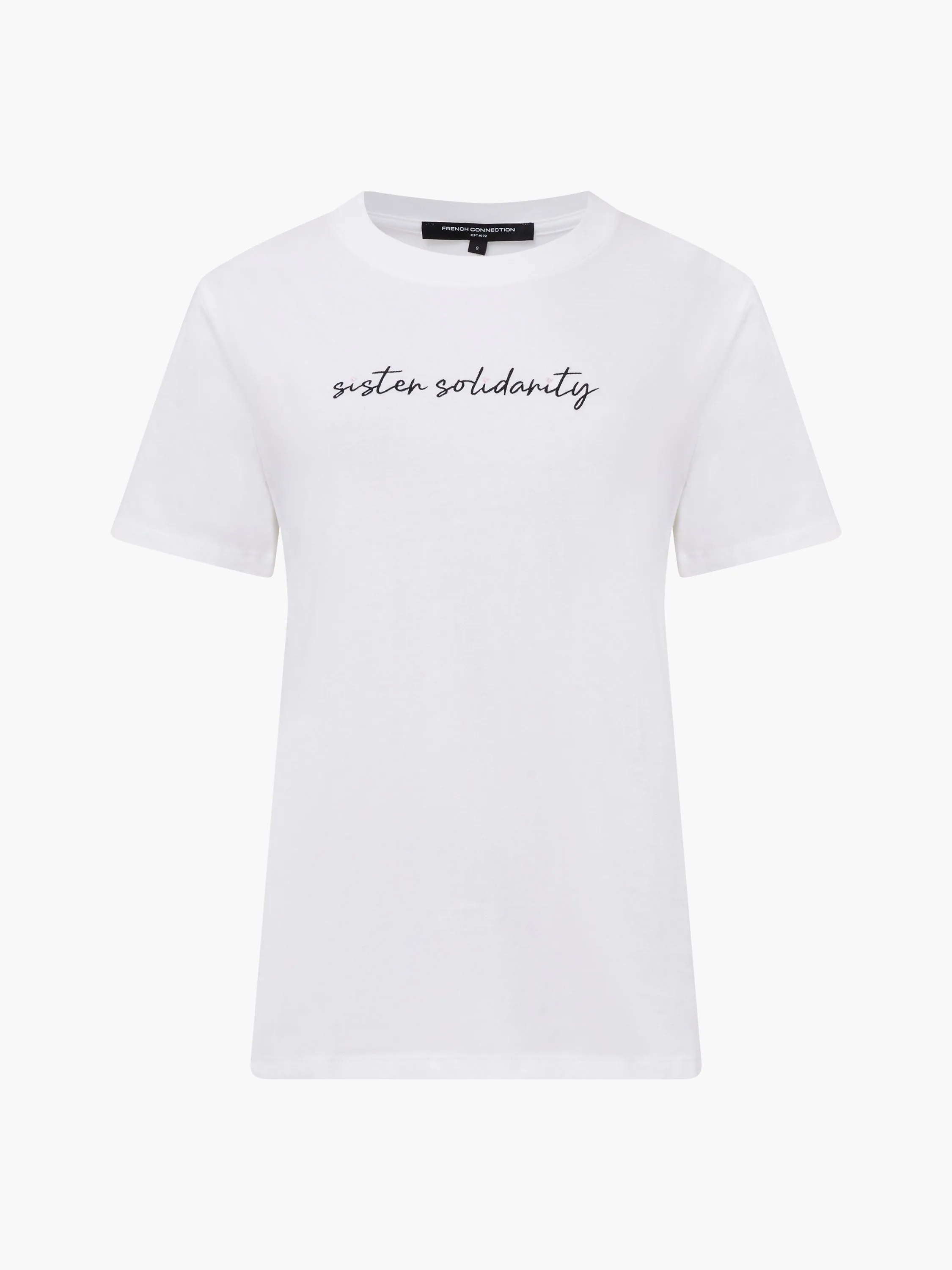 Sister Solidarity Embroidered Graphic T-Shirt