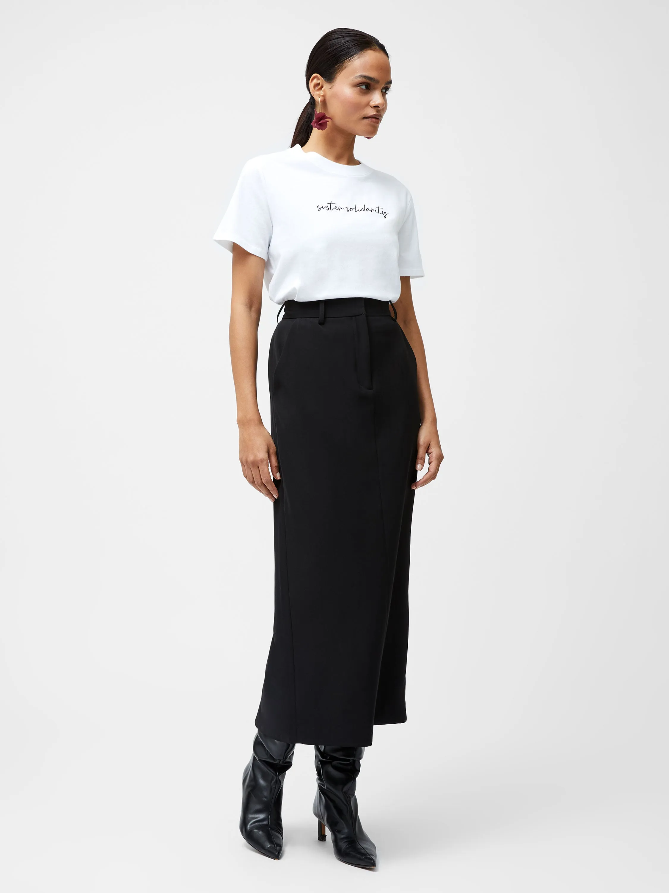 Sister Solidarity Embroidered Graphic T-Shirt