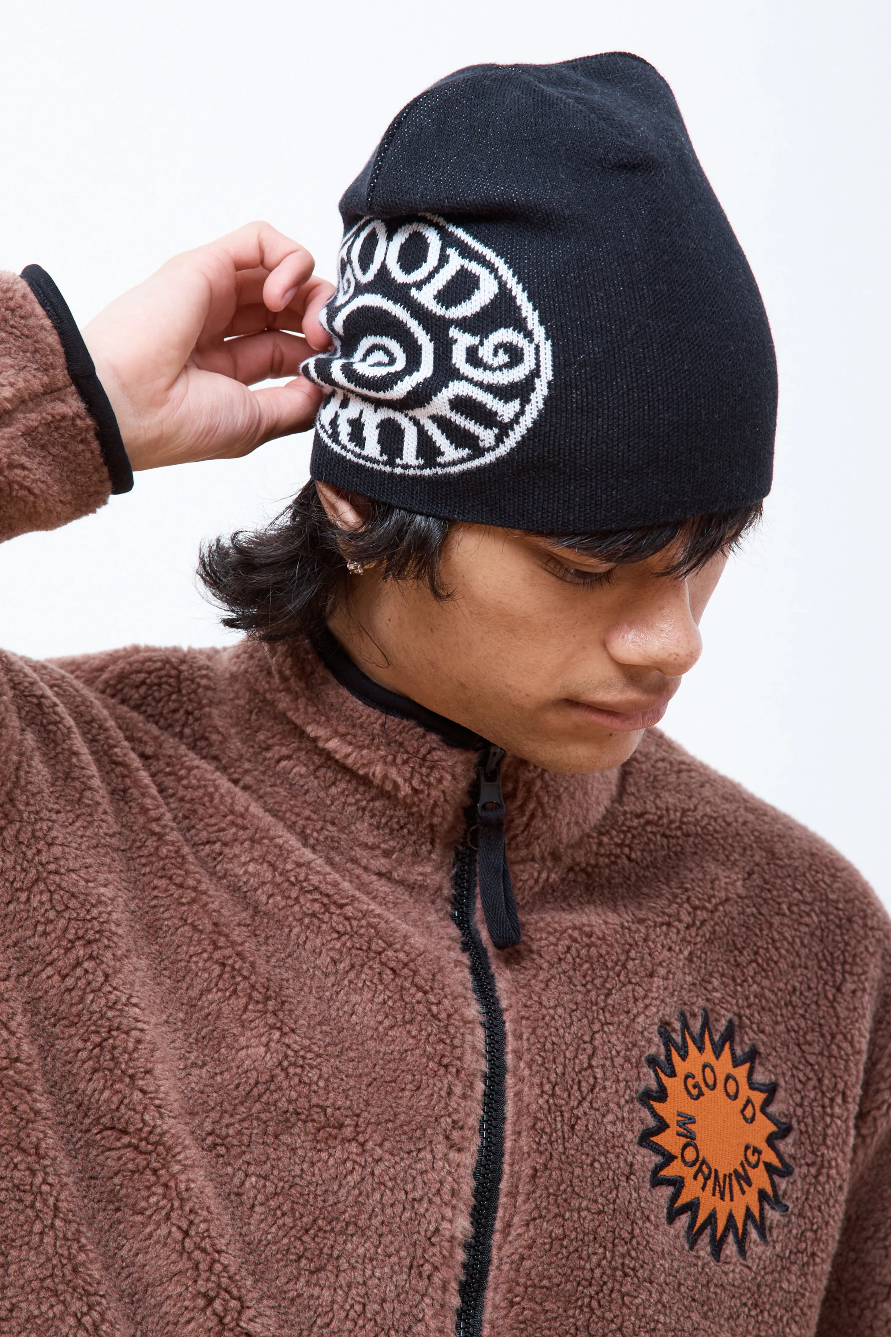 Spiral Beanie Black