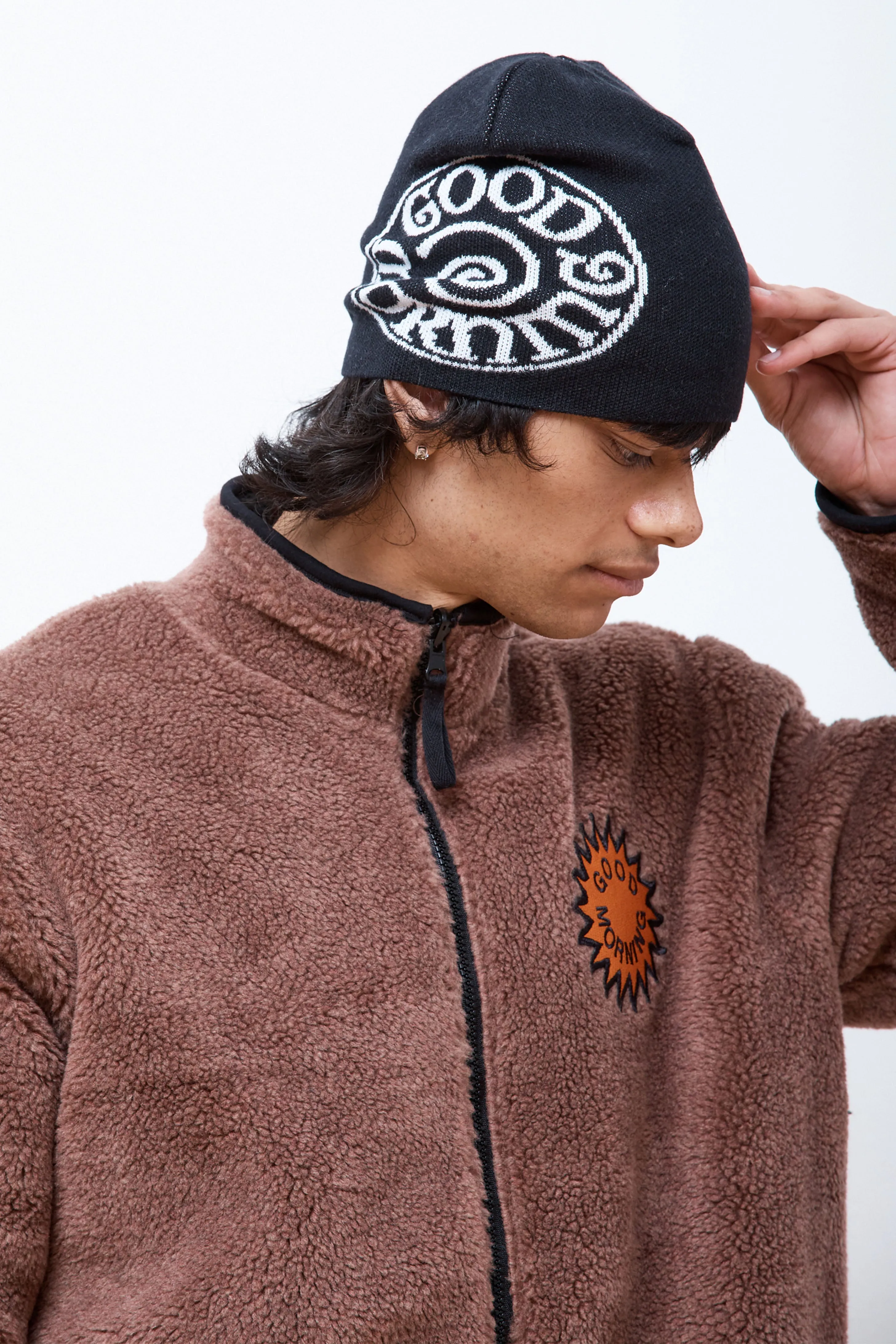 Spiral Beanie Black