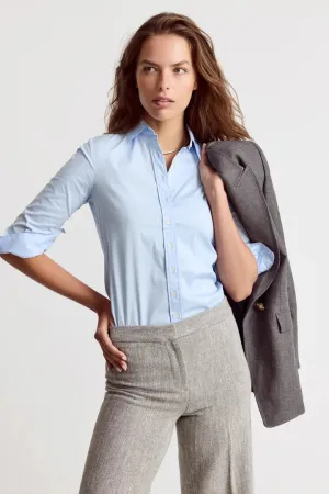The 3/4 Sleeve Essentials Icon Shirt Blue Dawn