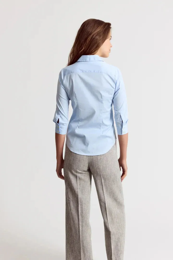 The 3/4 Sleeve Essentials Icon Shirt Blue Dawn