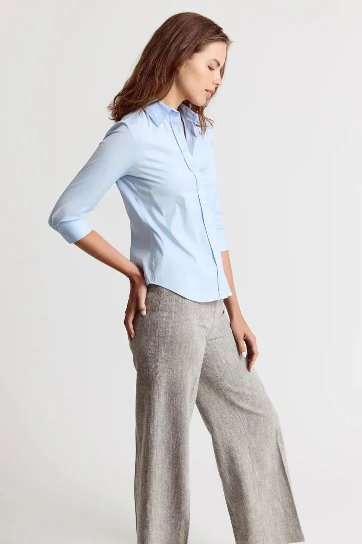 The 3/4 Sleeve Essentials Icon Shirt Blue Dawn