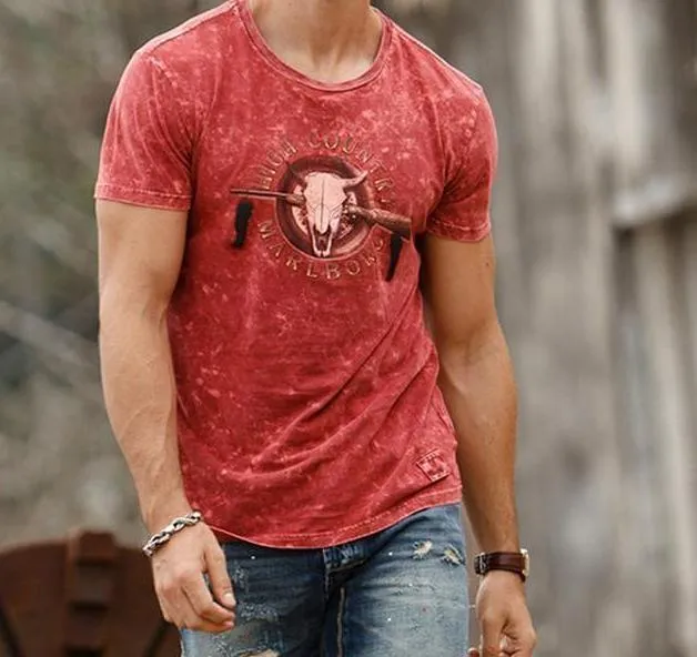 West Louis™ Brand O-Neck Pure Cotton T-shirt