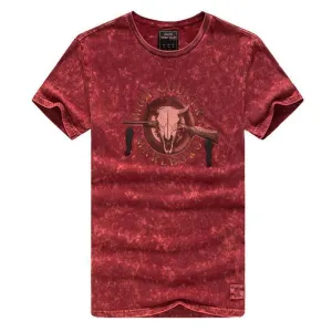 West Louis™ Brand O-Neck Pure Cotton T-shirt