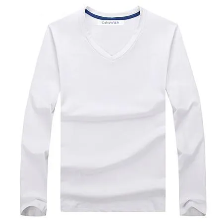 West Louis™ Cotton Male Long Sleeves V-Neck Shirt