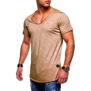 West Louis™ Deep V-Neck Brand T-Shirt