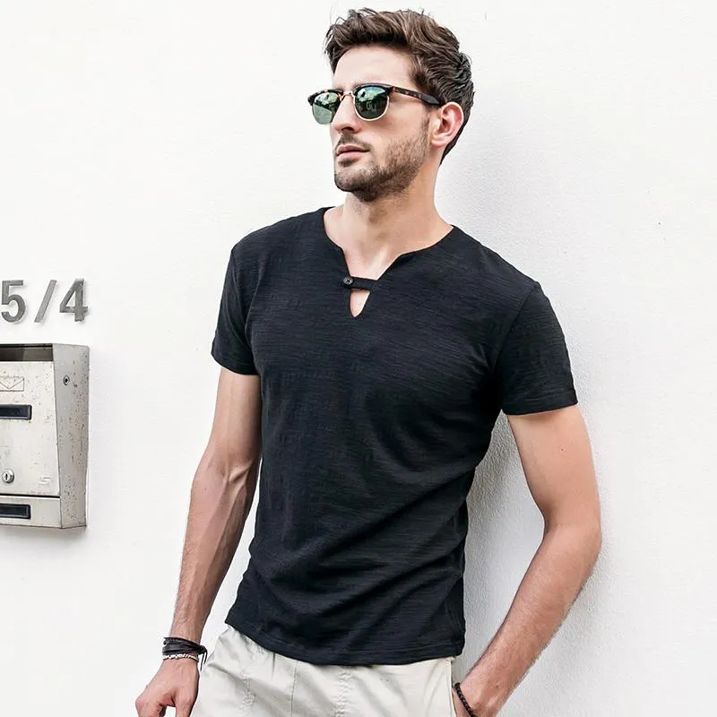 West Louis™ Fashion V-neck Collar Summer T-Shirt