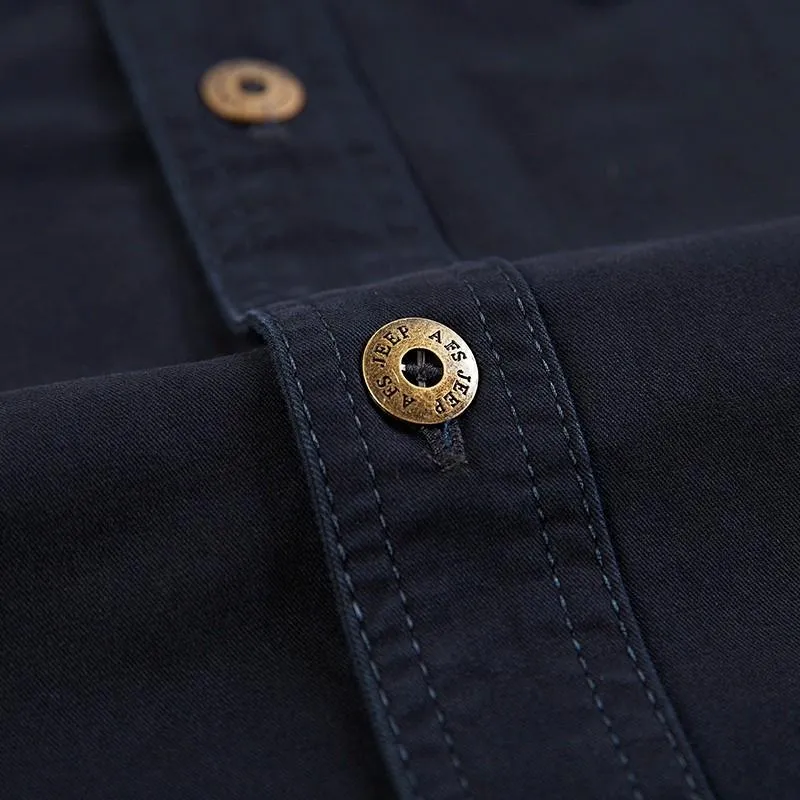 West Louis™ Military Cotton Shirt