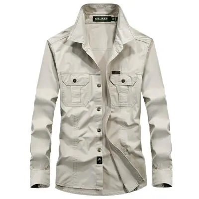 West Louis™ Military Cotton Shirt