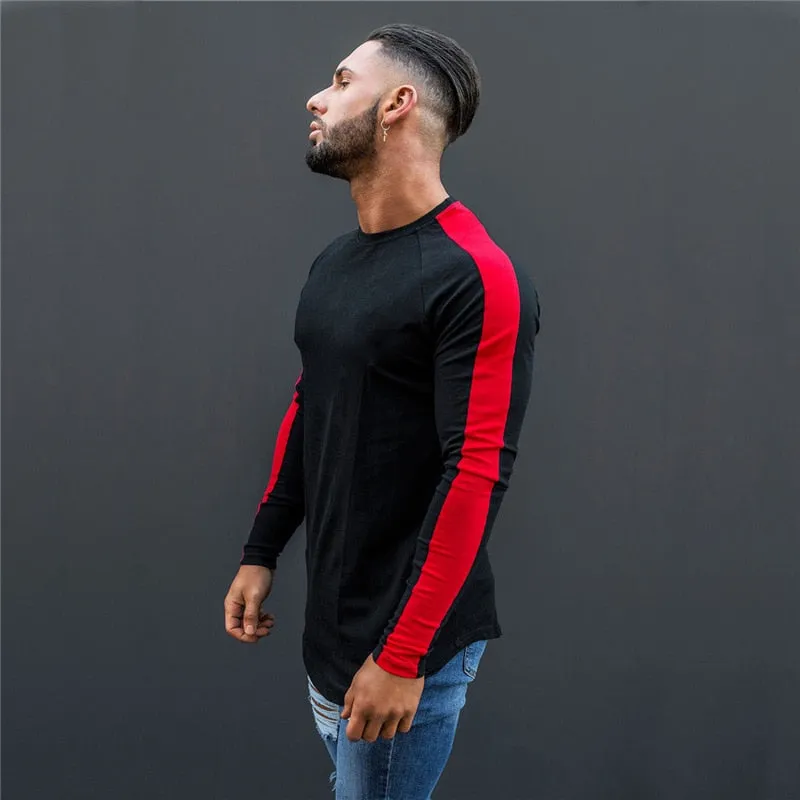 West Louis™ Side Stripe Muscle Hem T-shirt