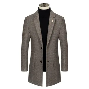 West Louis™ Single-breasted Woolen Business Casual Trench Coat
